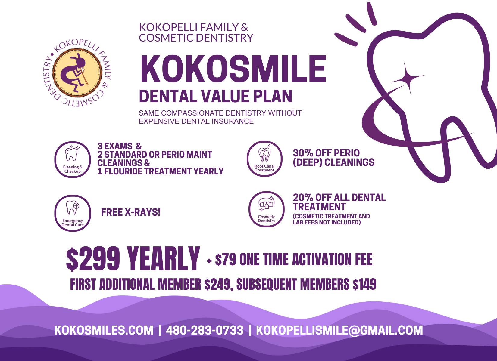 Kokopelli Dentistry Ahwatukee In-House Membership Plan — $299/year
