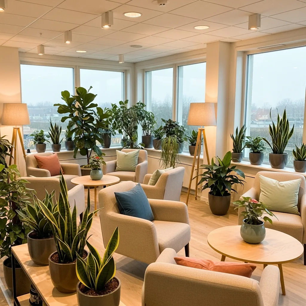 Relaxing waiting room at Kokopelli Dentistry